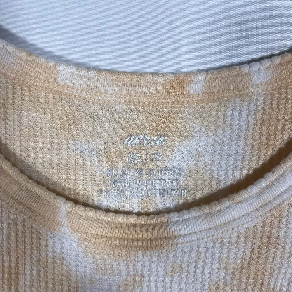 AERIE TIE DYE FLORAL CROP TOP BLOUSE XS